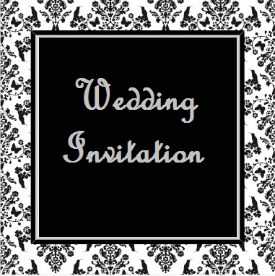 black wedding invitations