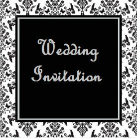 black wedding invitations
